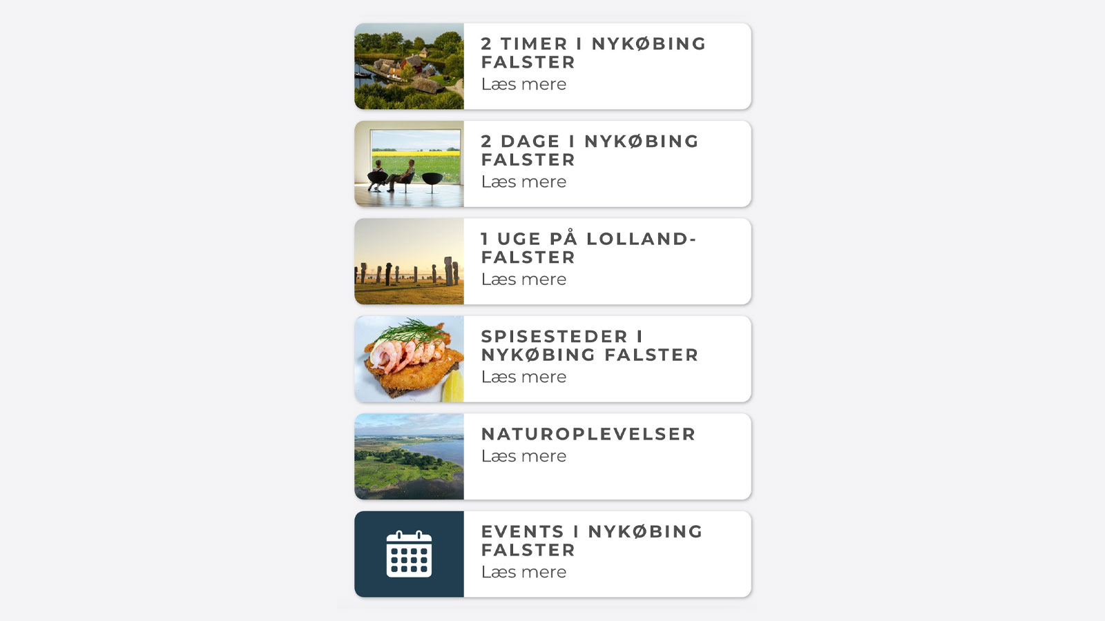 Guide til oplevelser i Nykøbing Falster - Web App