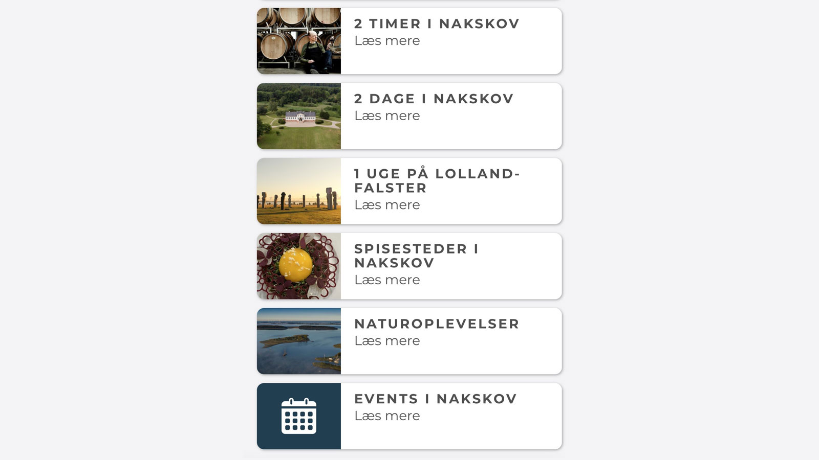 Guide til oplevelser i Nakskov Web App